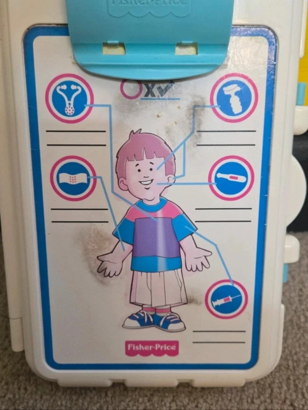 1989 Fisher Price  Medical Dr Kit with 1 Accessory